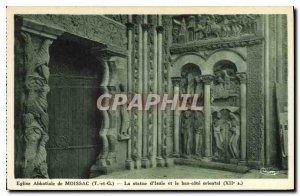 Postcard Ancient Church Abbey of Moissac T and G statue of Isaiah and down ea...