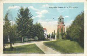 United States Seattle University Chimes U. of W. postcard 