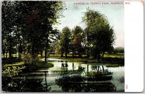 Lagoon In Tenney Park Madison Wisconsin WI Lake And Trees Postcard