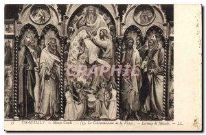 Old Postcard Chantilly Musee Conde Coronation of the Virgin Lorenzo di Niccolo