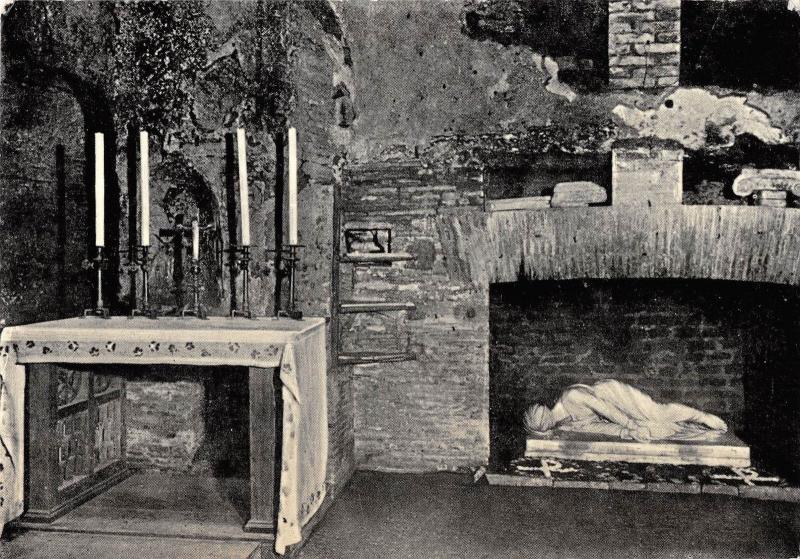 B97733 catacombe di s callisto cripta di s cecilia postcard  italy real photo