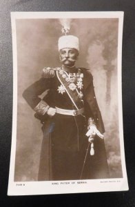 1910 Royalty Postcard Cover RPPC to Wigborough King Peter of Servia
