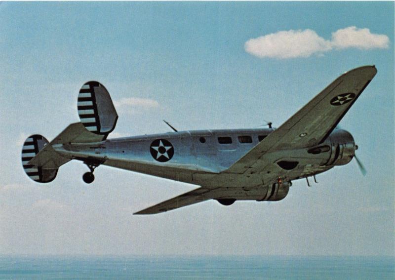 BEECH C-45 EXPEDITER~LIGHT TRANSPORT~CONFEDERATE AIR FORCE AIRCRAFT POSTCARD 