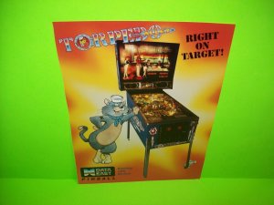 Torpedo Alley Original Pinball Machine Promo Flyer 1988 Trimmed Edge