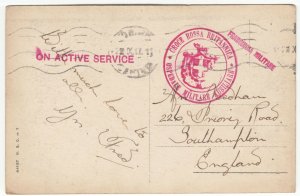 WW1 PPC, 1917 British Red Cross Auxiliary Military Hospital Postmark In Italian