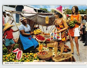 Postcard Market Scene, Jamaica