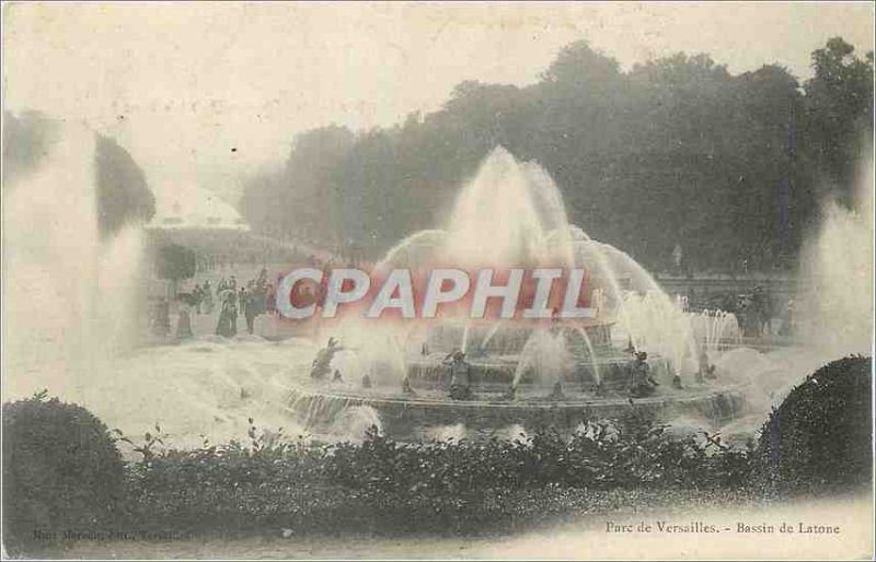 Postcard Old Park of Versailles Basin Letone