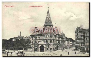 Old Postcard Munchen Lowenbraukelier