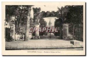 Old Postcard Lencloitre Phichol the castle Entree