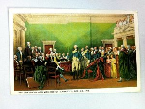 Vintage Postcard Resignation of General Washington Annapolis Dec. 23 1783