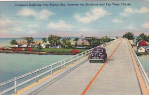Florida Keys Overseas Highway Over Pigeon Key 1943 Curteich