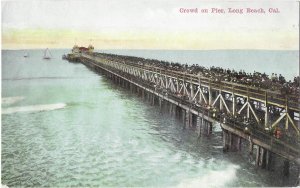 Crowd on Pier Long Beach California