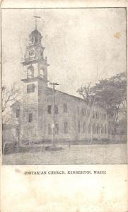 Kennebunk Maine Unitarian Church Street View Antique Postcard K56621