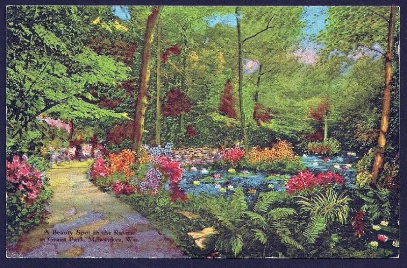 Grant Park Ravine Milwaukee Wisconsin unused c1930's