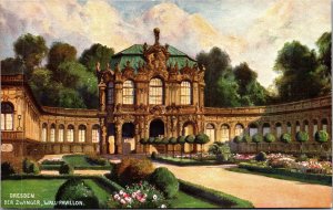 Postcard Germany Dresden Zwinger Palace Wall Pavilion