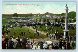 Quebec Canada Postcard Military Review on the Plains of Abraham c1910