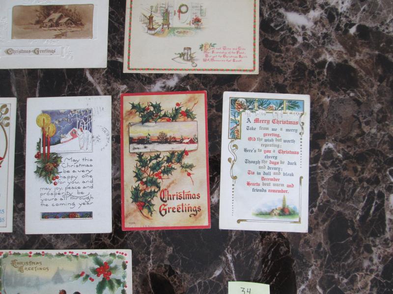 Amazing Lot of 10 Postcard Covers Christmas Santa Claus 1912-1918  3