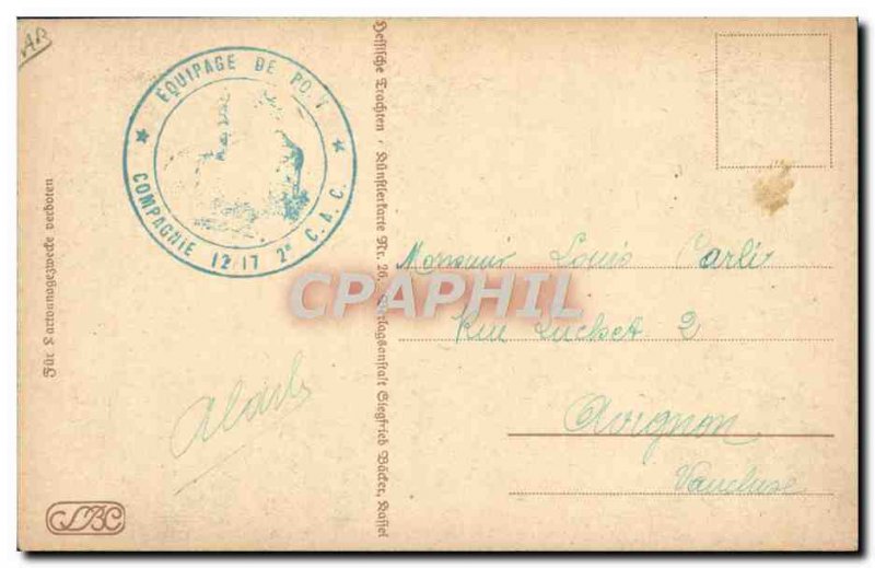 Postcard Old Women Children Illustrator