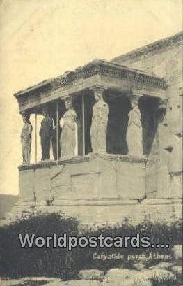 Caryatide Porch Athens Greece Unused 