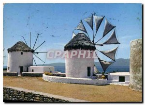 Modern Postcard Mykonos windmills