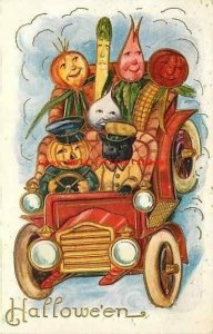 Halloween, Pumpkin Head Driving Car