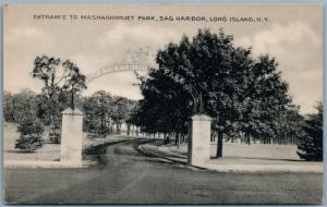 SAG HARBOR LONG ISLAND NY MASHASHIMUET PARK VINTAGE POSTCARD