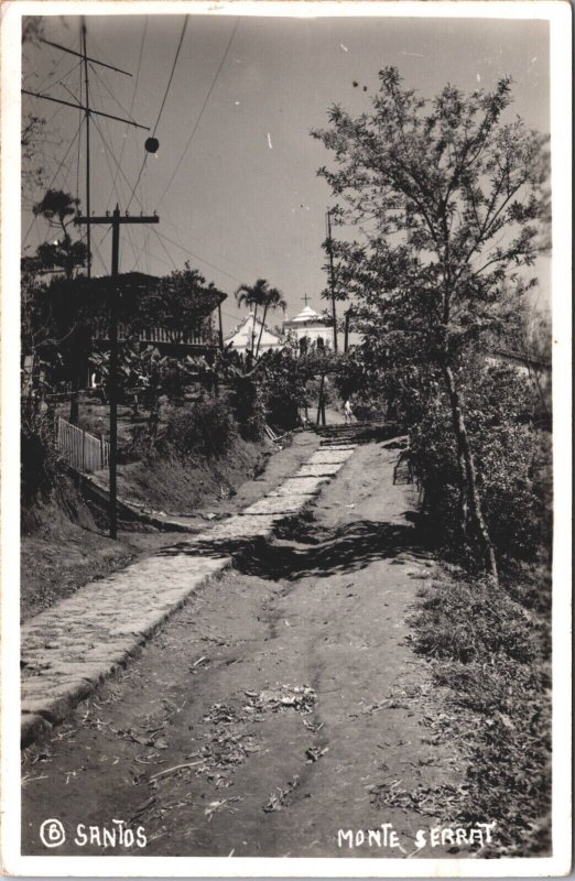 Brazil Santos Monte Serrat Vintage RPPC 03.21