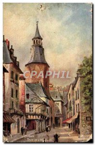 Postcard Old Dinan Tower & # 39horloge