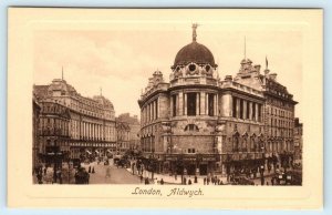 LONDON, ENGLAND Street Scene ALDWYCH Gaiety Theatre 1910s Embossed Tuck Postcard