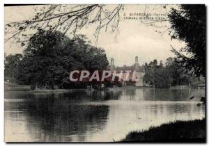 Old Postcard St Fargeau Chateau Piece and d & # 39Eau