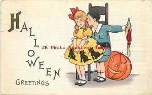 Halloween, Stecher No 400 A, Mary Evans Price, Boy Whispering in Girls Ear, JOL