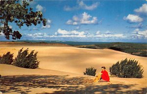 Sleeping Bear Dunes Showing Lake  Michigan In The Distance Lake Michigan MI 