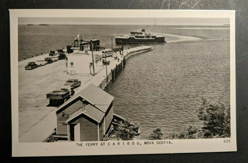 Unused Vintage The Ferry At Caribou Nova Scotia Canada Real Photo Postcard-