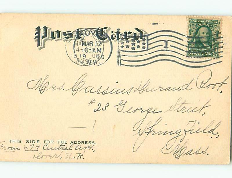 Pre-1907 THE OX BOW RIVER Springfield Vermont VT A1459