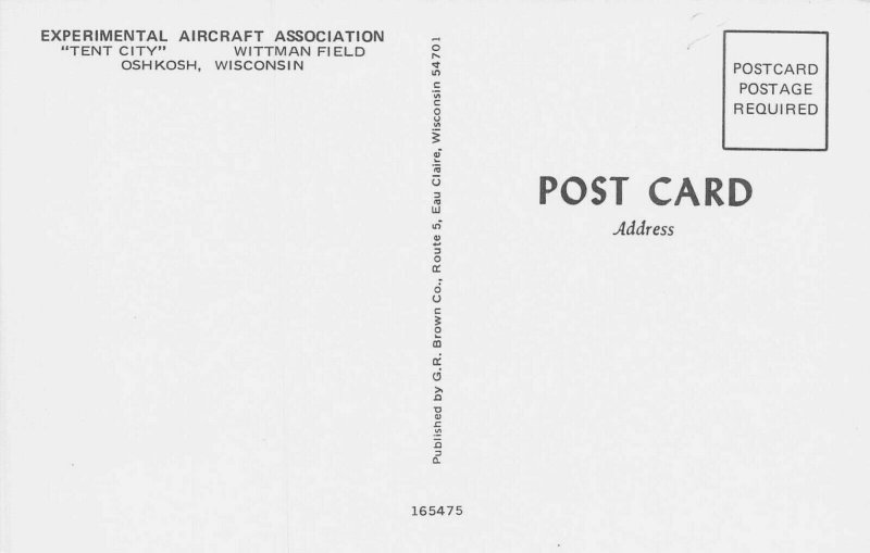 OSHKOSH WI~EXPERIMENTAL AIRCRAFT ASSOC-FLIGHT LINE + TENT CITY-LOT 2 POSTCARDS