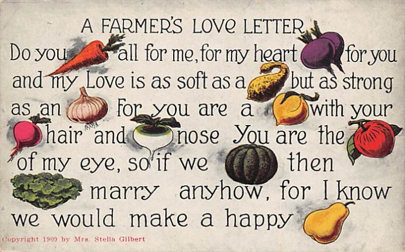 A Farmers Love Letter Puzzle Unused 