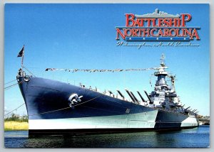 US Navy  Battleship  North Carolina  Wilmington  North Carolina  Postcard