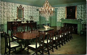 Vtg Little Rock Arkansas AR Dining Room Interior Governor's Mansion Postcard