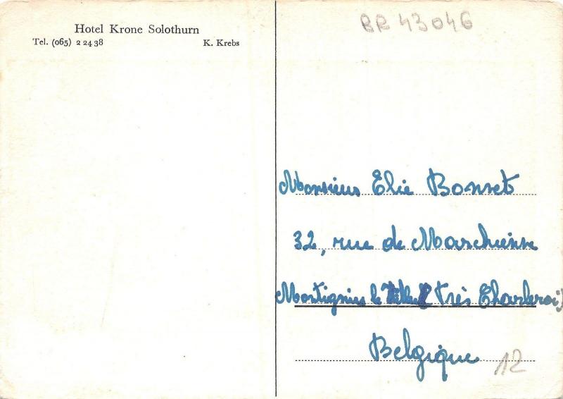 BR43046 Hotel krone Solothurn  Switzerland