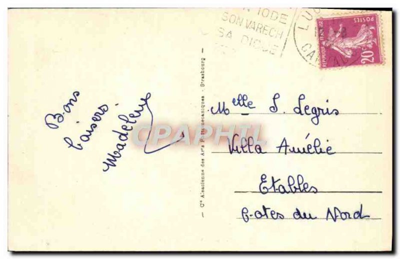 Old Postcard Luke on the beach sea