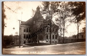 K50/ Canajonarie New York RPPC Postcard c1910 High School 105