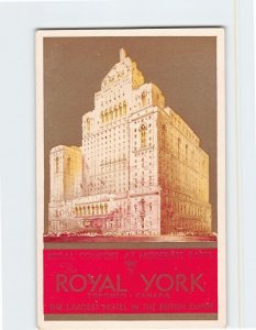 Postcard The York Hotel, Toronto, Canada