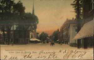 Beverly MA Cabot St. c1910 Postcard - MOXIE SIGN