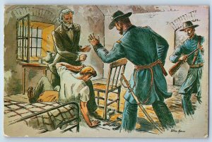 1956 Fort Monroe Virginia Postcard Shackling Jefferson Davis Confederate Army