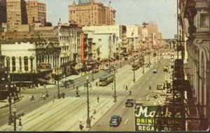 Canal Street New Orleans LA Mack's Mayer Israel Monteleone Hotel Postcard