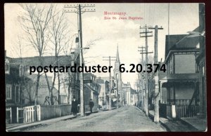 h717 - MONTMAGNY Quebec Postcard 1907 Rue St. Jean Baptiste by Paradis