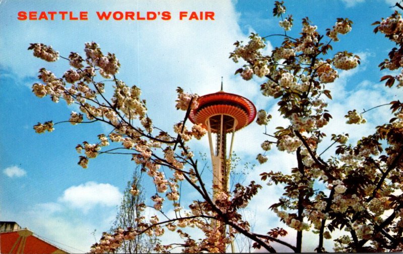 Expos Seattle World's Fair 1962 Space Needle In Spring