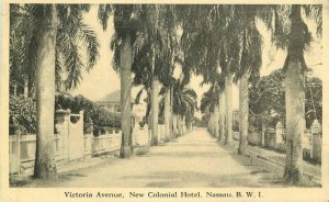 1930s British West Indies Caribbean New Colonial Hotel Postcard 22-574