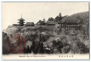 c1910 General View of Kiyomizu-dera Kyoto Japan Antique Unposted Postcard