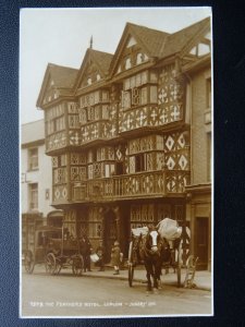 Shropshire LUDLOW The Feathers Hotel showing Carriage Outside c1923 RP Postcard